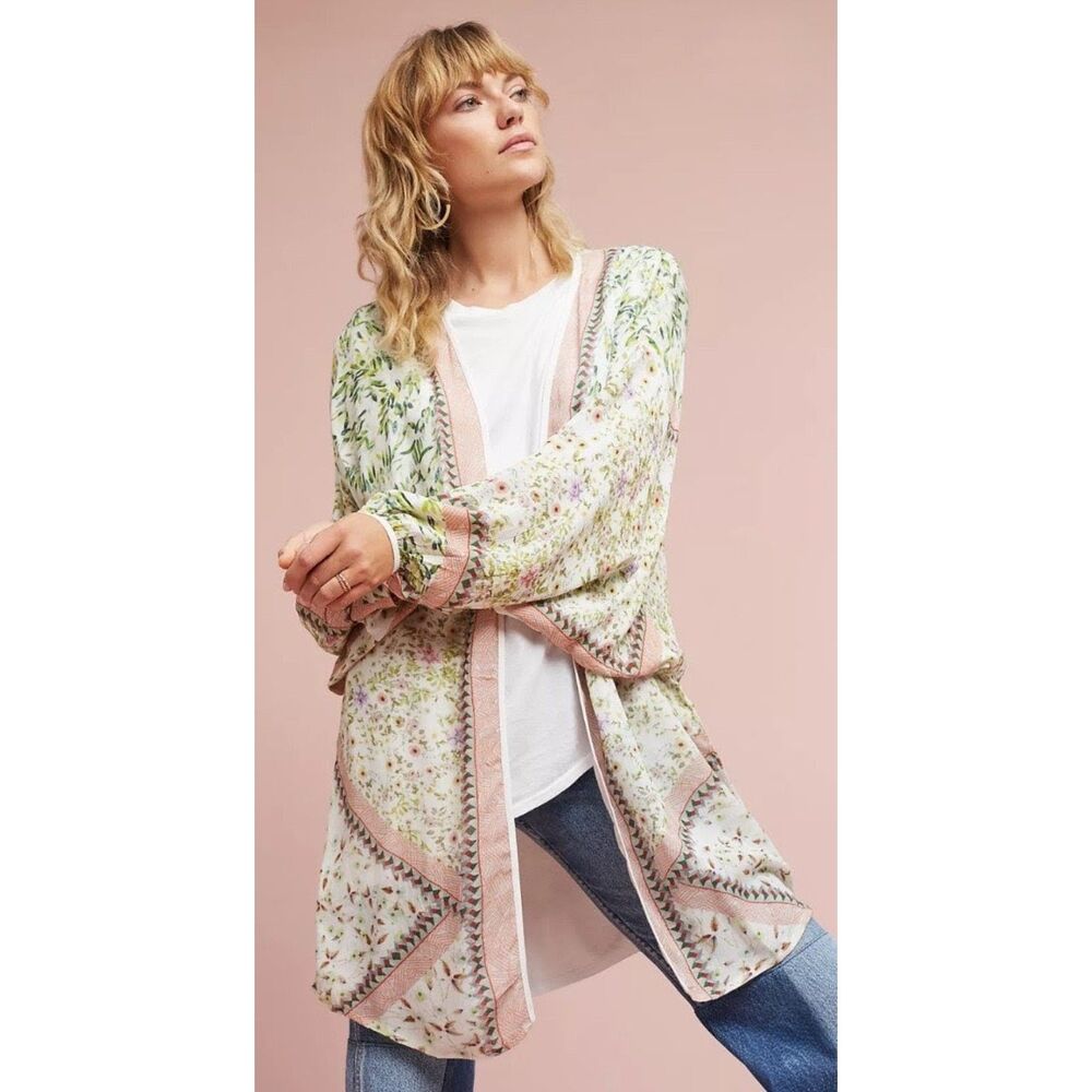 BL^NK LONDON Anthropologie Scarlett Kimono Boho Festival Lightweight One Size
